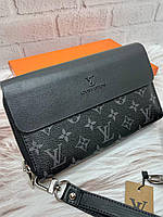 Кошелек клатч Louis Vuitton визитница мужской монограмм черный