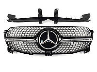 Решетка радиатора на Mercedes GLE-Class W167 2019-2020 год Diamond ( Черная с хром вставками )