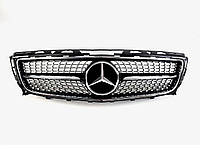 Решетка радиатора на Mercedes CLS-Class C218 2011-2014 год Diamond ( Черная с хром вставками )