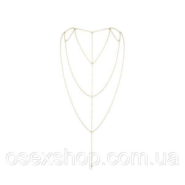 Ланцюжок для спини Bijoux Indiscrets Magnifique Back and Cleavage Chain — Gold, прикраса для тіла