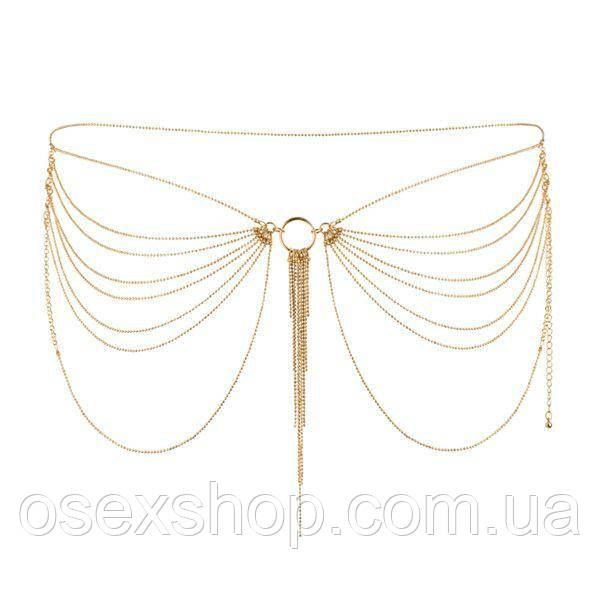 Ланцюжок на трусики або ліф Bijoux Indiscrets MAGNIFIQUE Waist Chain — Gold, прикраса на тіло