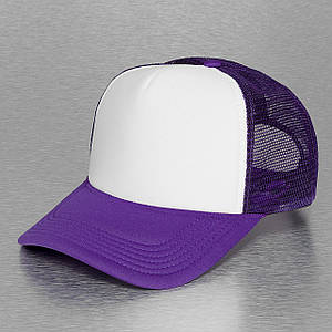 Фіолетова кепка тракер із білим