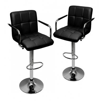 Барний стілець зі спинкою Bonro B-026 чорний (2 шт.), фото 1