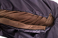 Спальный мешок до -25С (синтепон 400г) зимний с теплым флисом Черный