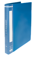 Папка с кольцами А4 2 R-образных кольца 16 мм, ширина торца 25 мм, 700 мкм, Синий