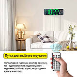 Настінний електронний годинник Mids з великими цифрами, термометр, календар, секундомір, таймер., фото 2