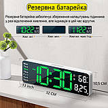 Настінний електронний годинник Mids з великими цифрами, термометр, календар, секундомір, таймер., фото 6