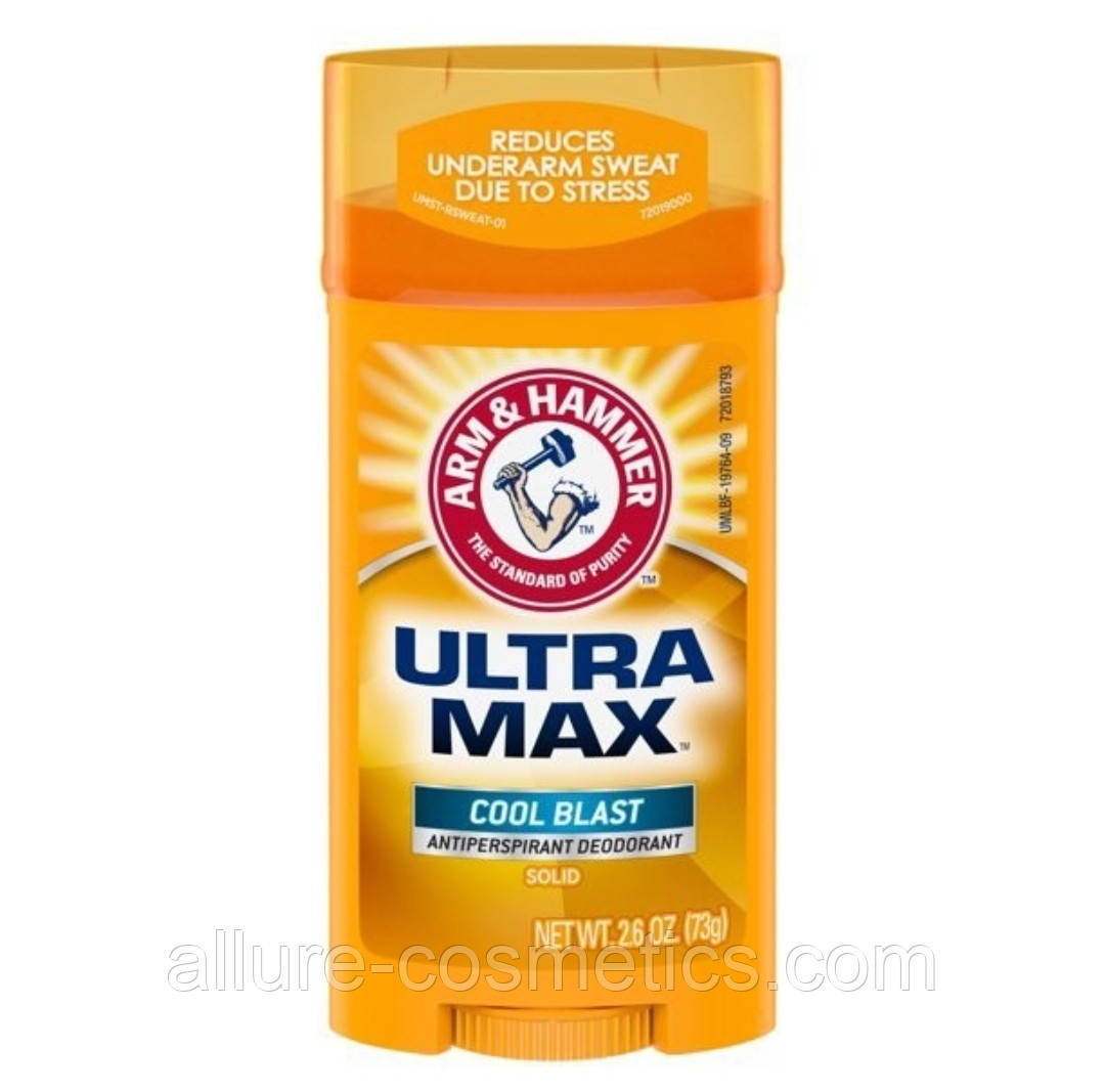 Твердий дезодорант Arm & Hammer Ultra Max Antiperspirant&Doodorant Invisible Solid Cool Blast 73 гр