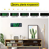 Настінний електронний годинник Mids з великими цифрами, термометр, календар, секундомір, таймер., фото 5