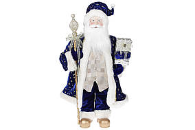 Новорічна іграшка Санта 60см, колір - синій із шампанню. ТОВАР ВІД ВИРОБНИКА