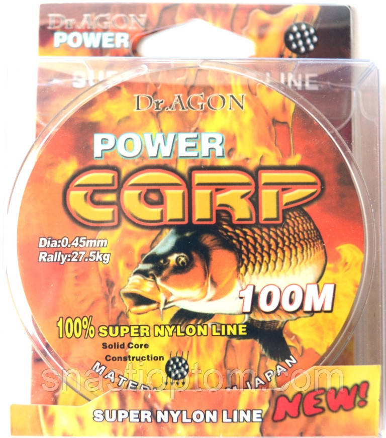 Волосінь для риболовлі DrAGON Power Carp мультиколор, довжина 100м, перетин 0,45мм