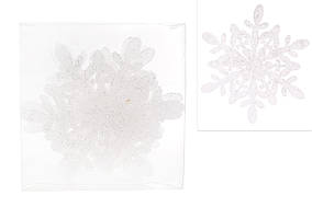 Набір декоративних сніжинок 15см, 4шт, колір - білий - 12 шт УПАКОВКА ТОВАР ВІД ВИРОБНИКА