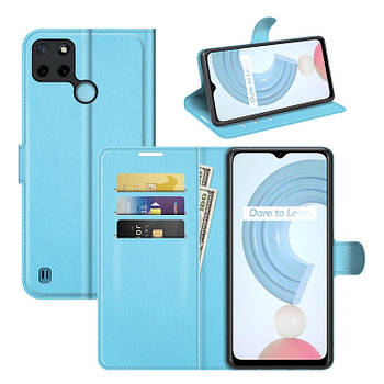 Чохол-книжка Litchie Wallet для Realme C21Y / C25Y Light Blue