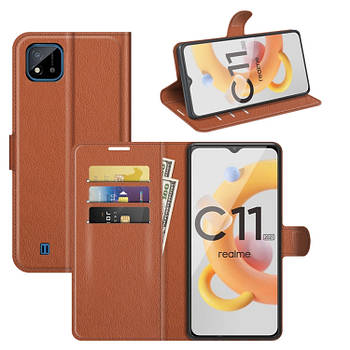 Чохол-книжка Litchie Wallet для Realme C11 2021 Brown