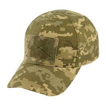 Тактична кепка армійська, бейсболка ЗСУ з пришивною липучкою для шеврону. Піксель хакі.