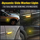 Повторювачі поворотів динамічні Volvo XC90 S80 XC70 V70 S60 2001-2009 30722641 30722642, фото 9