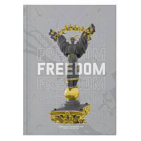 Книга записна у твердій обкладинці, Freedom, Формат А4, 96 аркушів у клітинку. Колір: сірий.8422-550-A