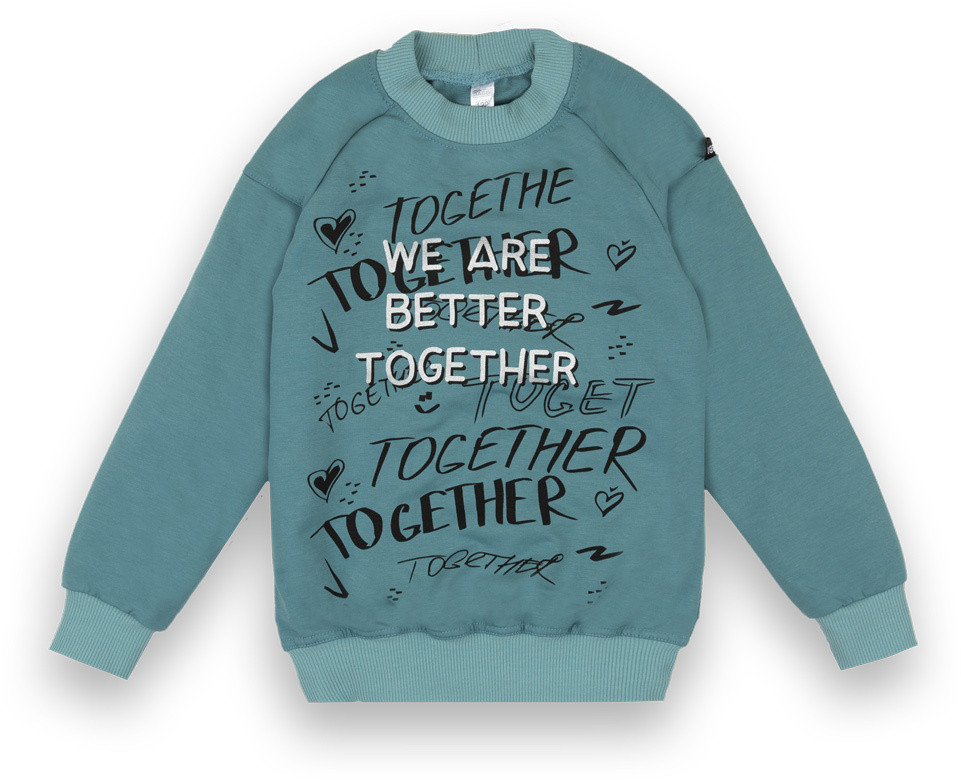 Светр дитячий для дівчинки GABBI DG-21-91-1 Together Зелений на зріст 122 (13047)