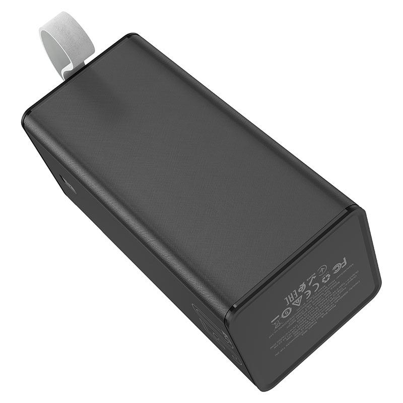 50000mAh со светильником HOCO J86A Powermaster 22.5W QC3.0 PD3.0 Black Li-Pol Черный Пластик Универсальная батарея Фонарик Индикатор уровня заряда micro USB