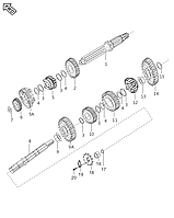 Шестерня 3 передачи ведомая (K11) Bajaj Boxer BM 150 JE551206