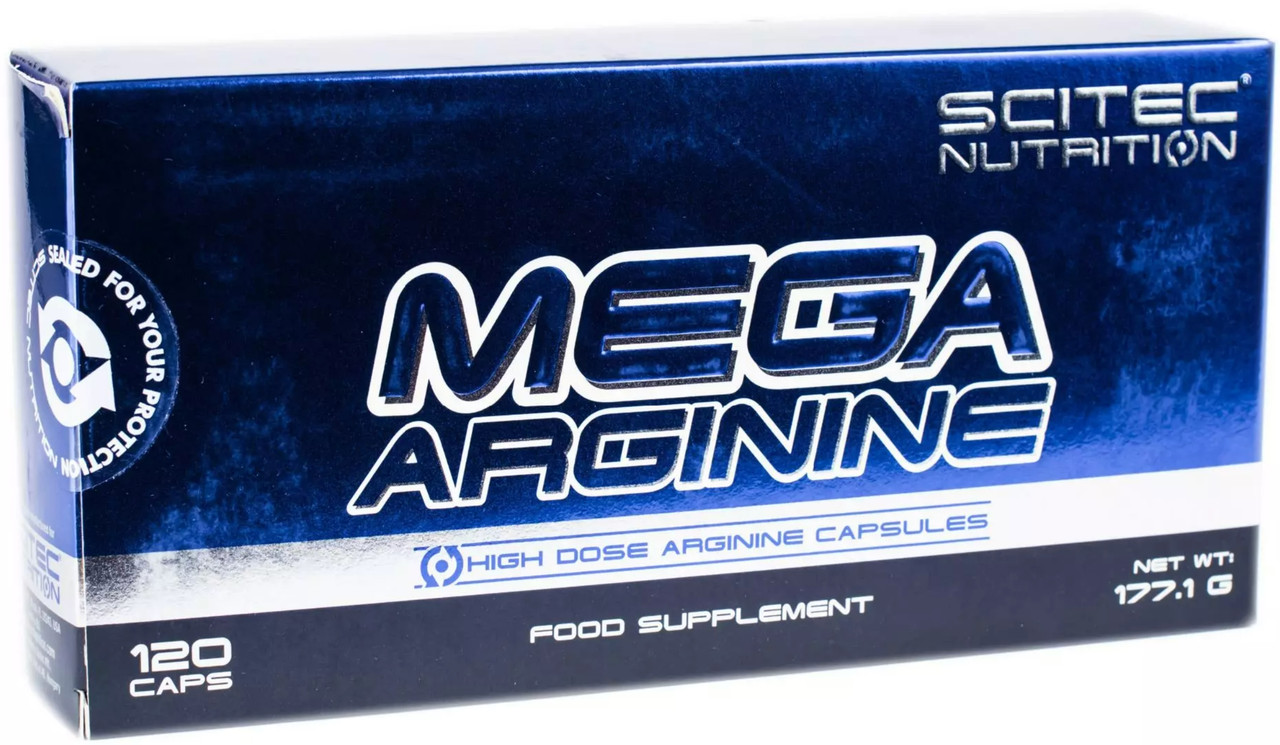 Глютамін Scitec Mega Glutamine 120 капс хіт продаж