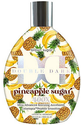 Лосьон для засмаги у солярії brown sugar DOUBLE DARK PINEAPPLE SUGAR 400X 400мл, фото 1