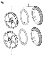 Диск колесный передний (1.60X17) Bajaj Boxer BM 150 PF131012