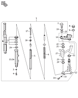 Вилка передняя в сборе Bajaj Boxer BM 150 PF121026