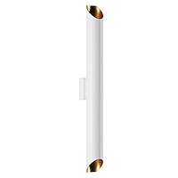 Настенный светильник трубка, бра Lean Tube, под лампы 2хGU10, Золотой/Белый