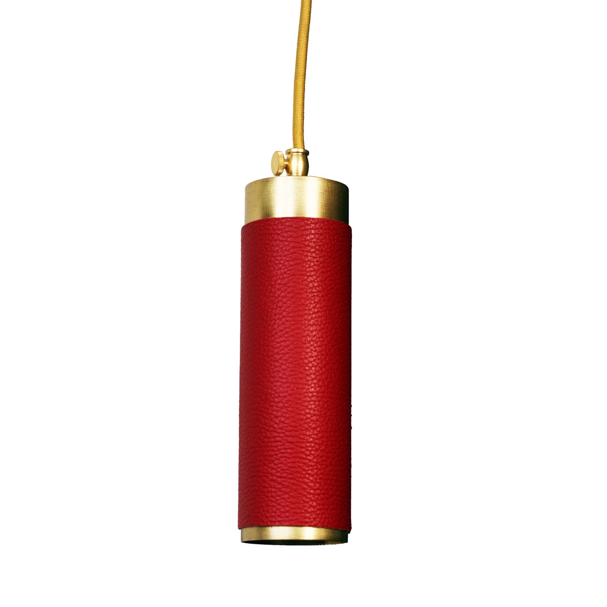 Підвісний точковий світильник зі шкірою Leather ceiling, під лампу GU10, 25см, Червоний