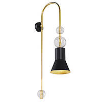 Настенный светильник, бра декоративное ARCH на 1 плафон, под лампу E27, Золотой/Черный