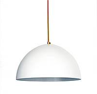 Подвесной светильник в стиле лофт Round, Купол, под лампу E27, Белый
