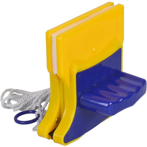 Щітка для миття вікон на магніті та мотузками Жовтий X2-116/TV-26 в упаковці 1 шт, фото 1