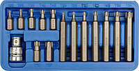 Набор бит 15 Torx шестигранная звезда T20-T55 Vorel 66580