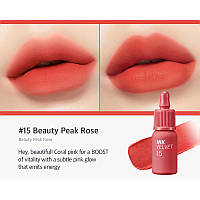 Матовый тинт для губ, Peripera, New Ink The Velvet, #15 Beauty Peak Rose