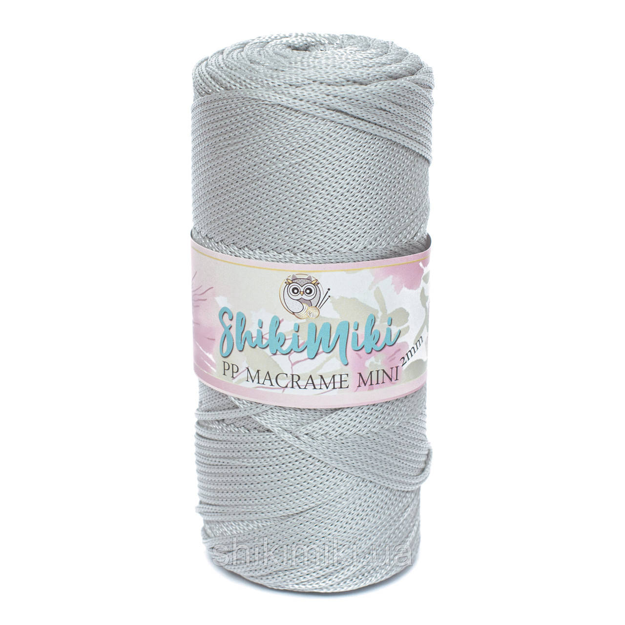 Трикотажний шнур поліпропіленовий PP Macrame Mini, колір Світло-сірий