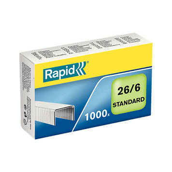 Скоби канцелярські Rapid Standard No26/6 уп 1000 шт.