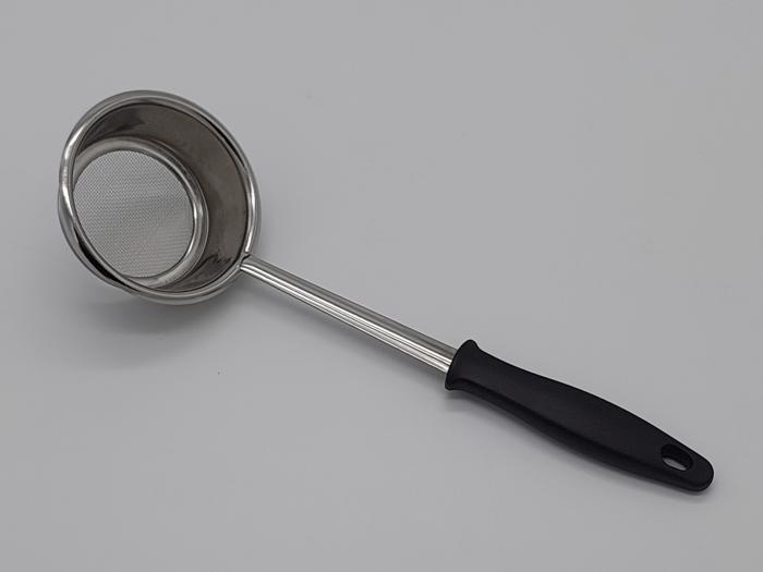 Сито дуршлаг маленькое кухонное круглое нержавейка с пластиковой ручкой D 9 cm L 30 cm - фото 2 - id-p438598906