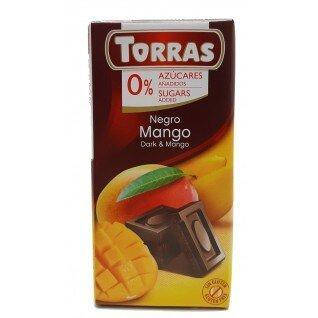 Шоколад Torras чорн. шок. з манго 75g №532