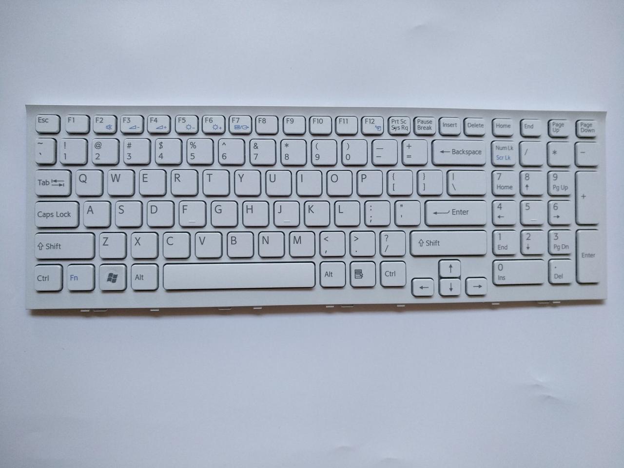 Клавіатура для ноутбука Sony Vaio VPCEE, VPC-EE, PCG-61611 EN біла (V116646B AENE7F00010 148915551) БВ, фото 1