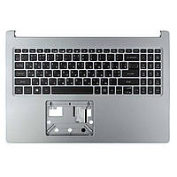 Корпус верхняя крышка для Acer Aspire A515-55 A515-55G, RU/UA, (Silver, топкейс с клавиатурой с подсветкой,