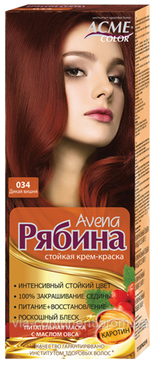 Краска для Волос ACME-COLOR Рябина Avena 034 Дикая Вишня 135 Мл ...