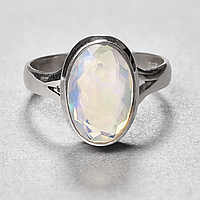 Опал радужный серебряное кольцо, 3197КЦО