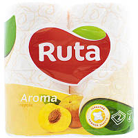 Туалетная бумага Ruta Aroma 4 рулона 2 слоя Желтая