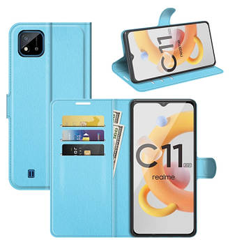 Чохол-книжка Litchie Wallet для Realme C11 2021 Light Blue