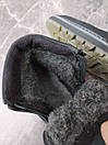 Чоловічі зимові черевики Алабама з хутром чорні, фото 3