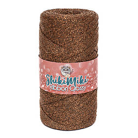 Трикотажний плоский шнур Ribbon Glossy, колір Мідь