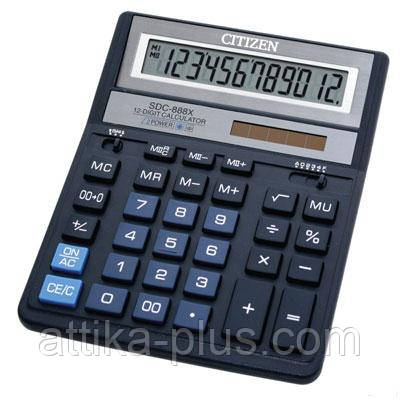 Калькулятор бухгалтерський Citizen SDC 888 XBL (12 розрядний)