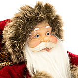 Новорічний Санта в санях  25*15*29 см декоративна фігурка під ялинку, фото 4