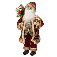 Санта Клаус с лампой. Фигурка 46 см для новогоднего декора